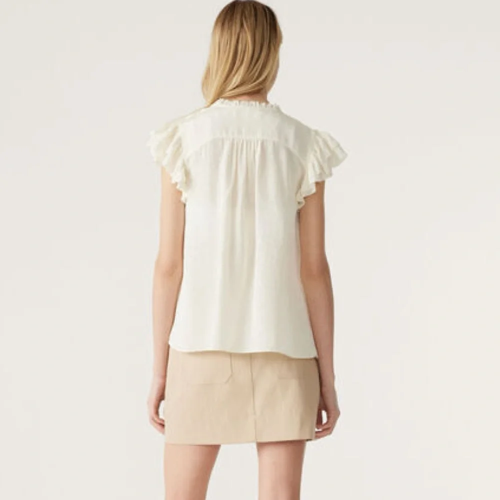 ba&sh | Solstice Top With Ruffled Shoulders - Picture 7 of 11